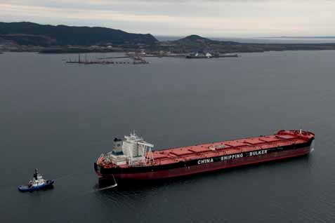 The first Chinamax vessel will be loaded in the Port of Sept-Îles